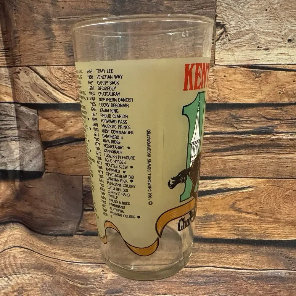 1989 Kentucky Derby Souvenir Churchill Downs Mint Julep Glass 115th Running